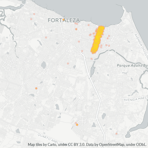 60125-000 Mapa de calor de densidad empresarial