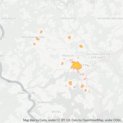 Heatmap für plz 56355