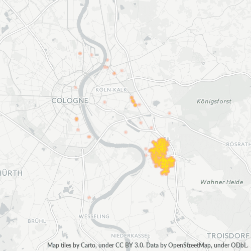 Heatmap für plz 51145