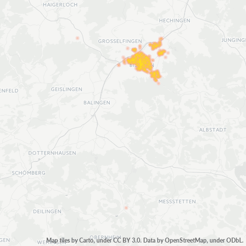 Heatmap für plz 72406