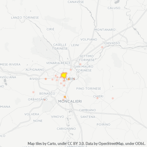 Mappa di calore per cap 10144