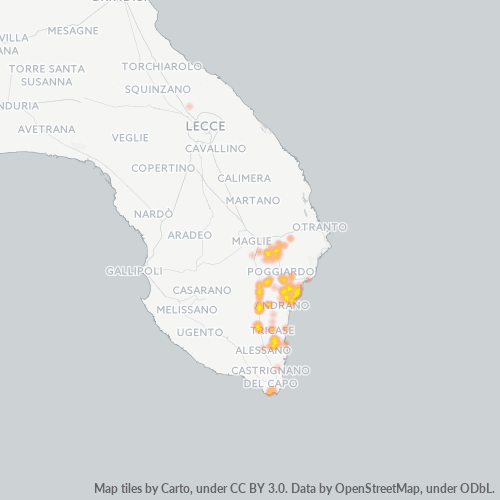 Mappa di calore per cap 73030