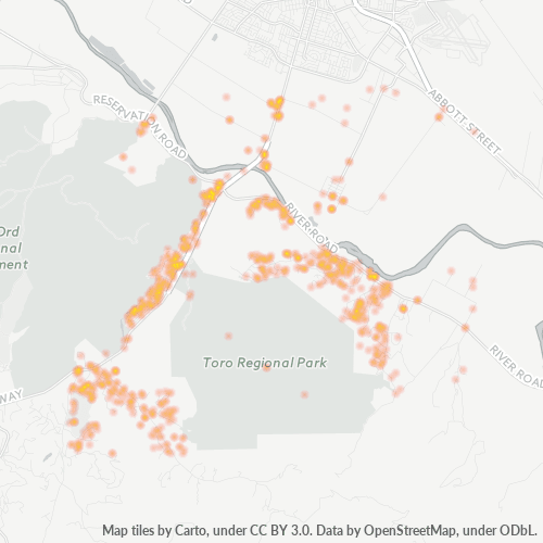 93908 Business Density Heatmap