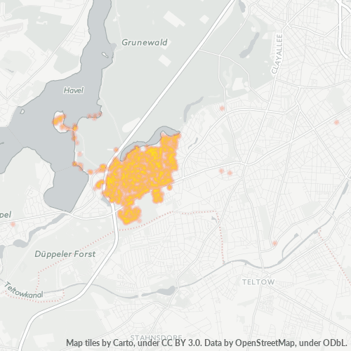 Heatmap für plz 14129