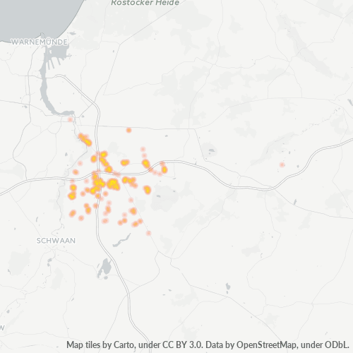 Heatmap für plz 18196