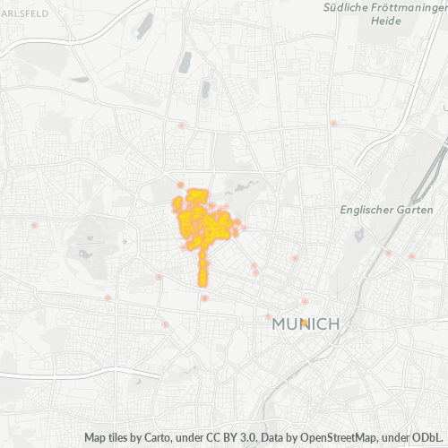 Heatmap für plz 80637