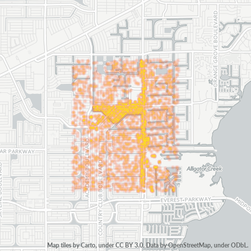 33990 Business Density Heatmap