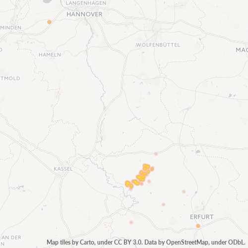 Heatmap für plz 99976
