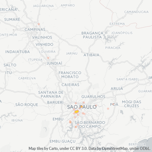 04543-000 Mapa de calor de densidad empresarial