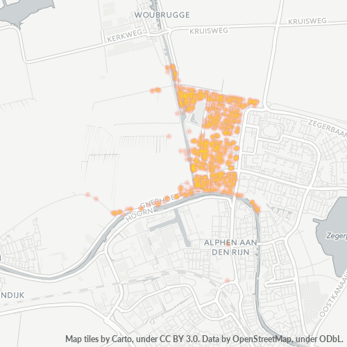 Heatmap voor postcode 2401