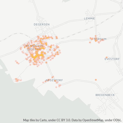 Heatmap für plz 30974