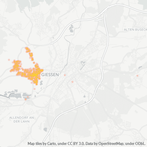 Heatmap für plz 35452