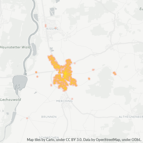 Heatmap für plz 86415