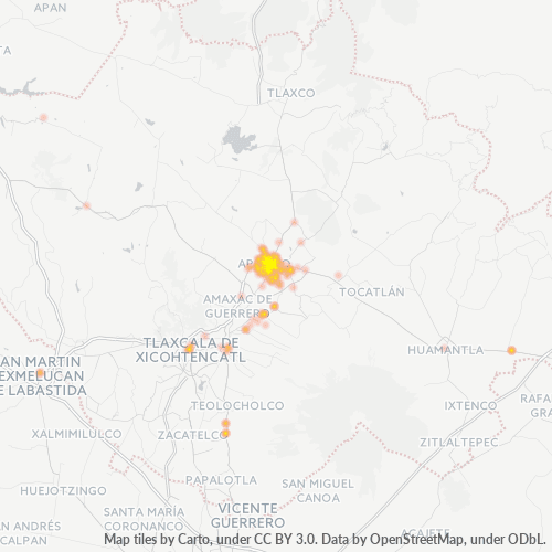 90300 Mapa de calor de densidad empresarial