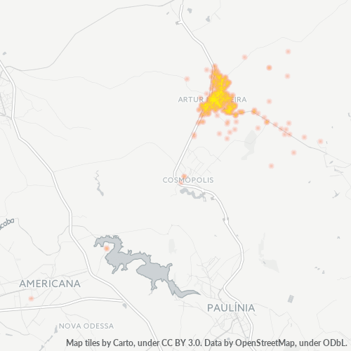 13160-000 Heatmap de Densidade da Empresa