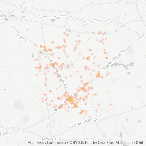 08514 Business Density Heatmap