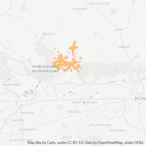 Heatmap voor postcode 7332