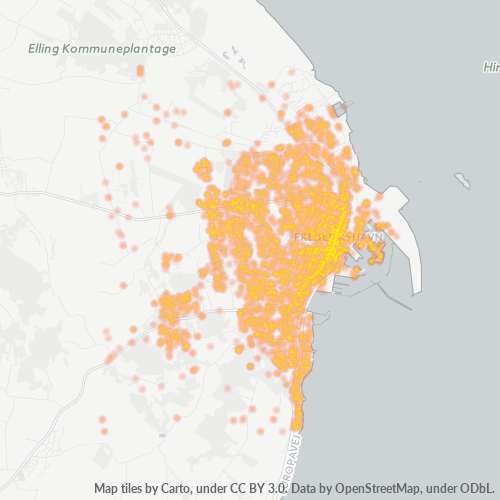 9900 Heatmap over forretningstæthed