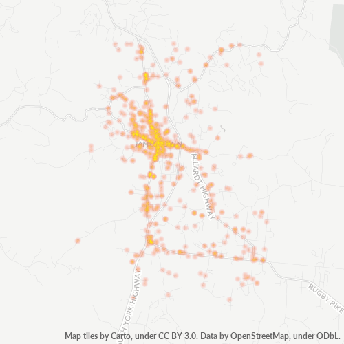 38556 Business Density Heatmap