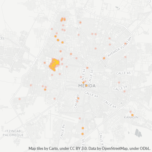 97220 Mapa de calor de densidad empresarial