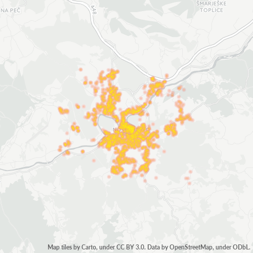 8000 Zemljevid gostote poslovanja