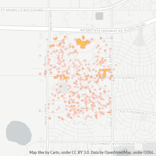 79121 Business Density Heatmap