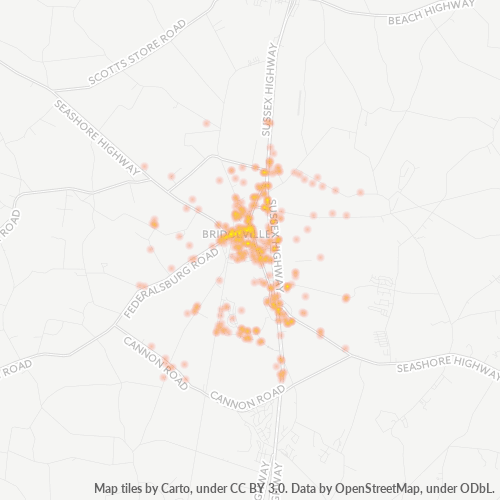19933 Business Density Heatmap