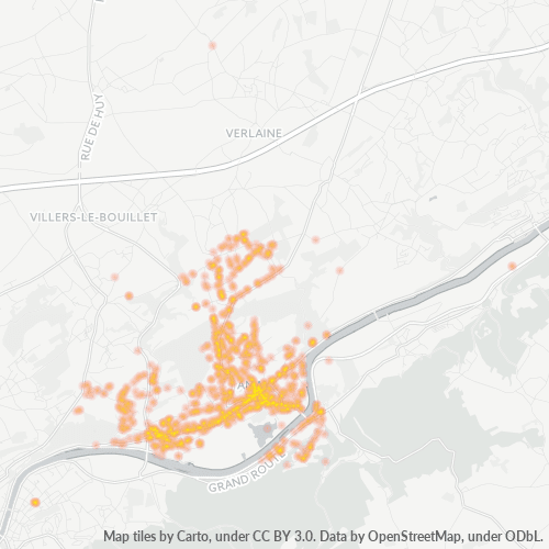Heatmap voor postcode 4540