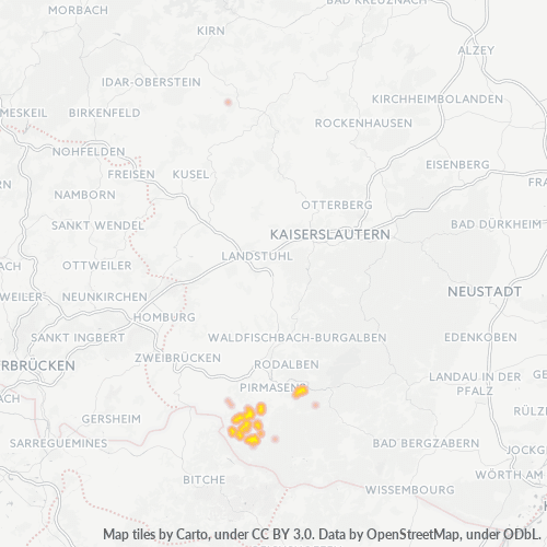 Heatmap für plz 66957