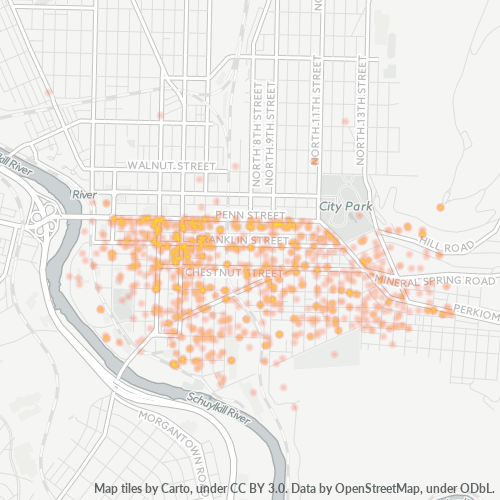 19602 Business Density Heatmap