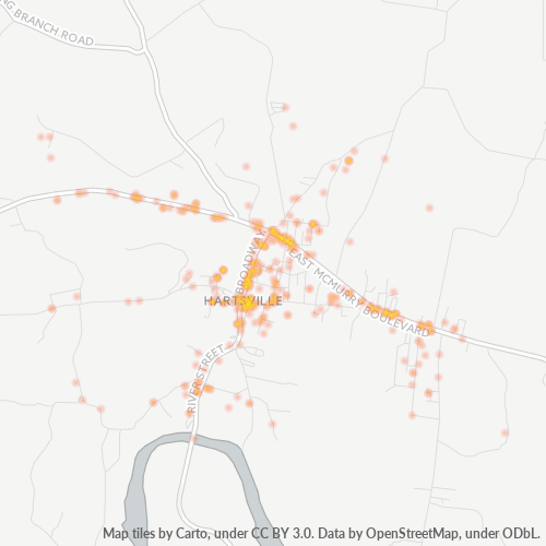 37074 Business Density Heatmap