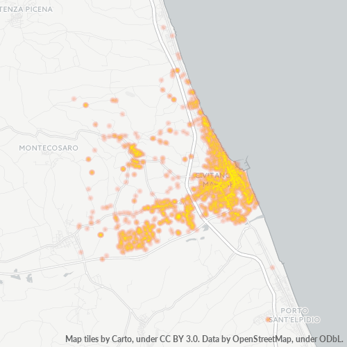 Mappa di calore per cap 62012