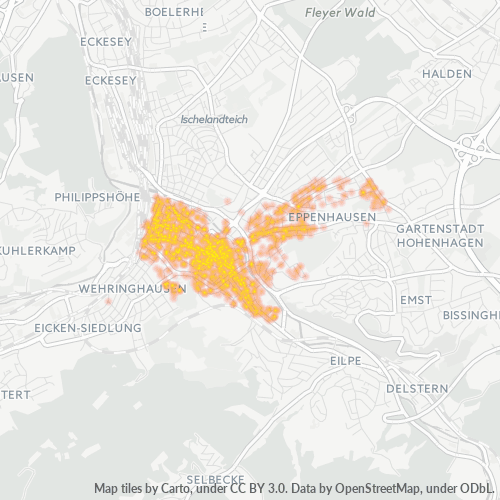 58095 Standortdichte-Heatmap