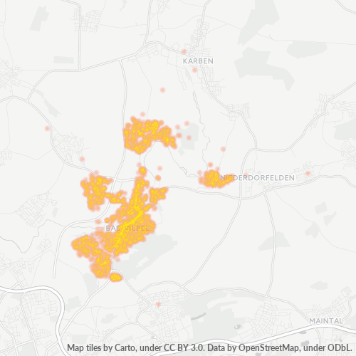 Heatmap für plz 61118