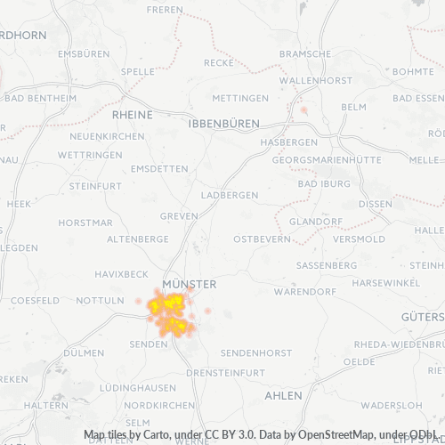 48163 Standortdichte-Heatmap
