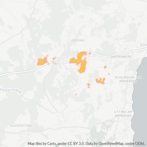 Heatmap für plz 86949
