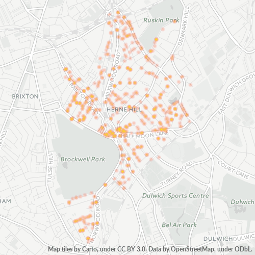 SE24 Business Density Heatmap