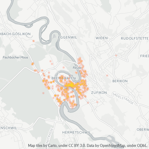 Heatmap für postleitzahl 5620
