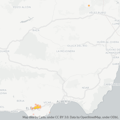 Mapa de calor para código postal 04710