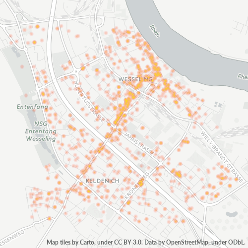 Heatmap für plz 50389
