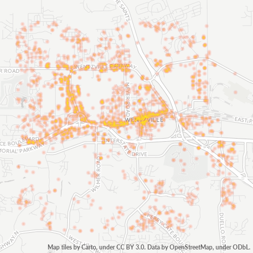 63385 Business Density Heatmap