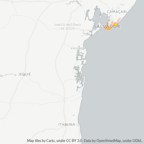 41600-000 Mapa de calor de densidad empresarial