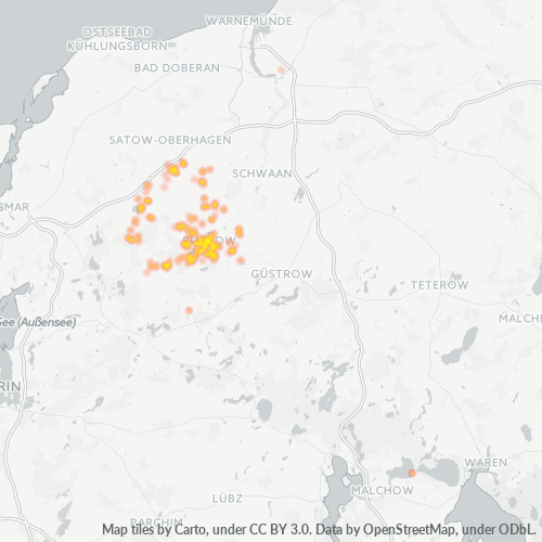 Heatmap für plz 18246