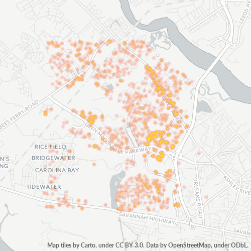 29414 Business Density Heatmap