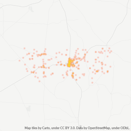 43080 Business Density Heatmap