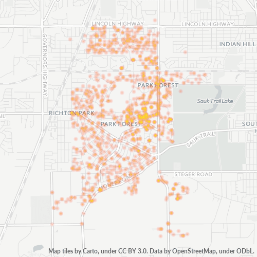 60466 Business Density Heatmap