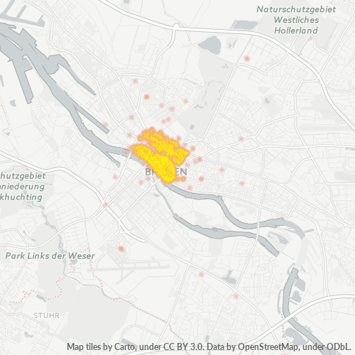 28195 Standortdichte-Heatmap