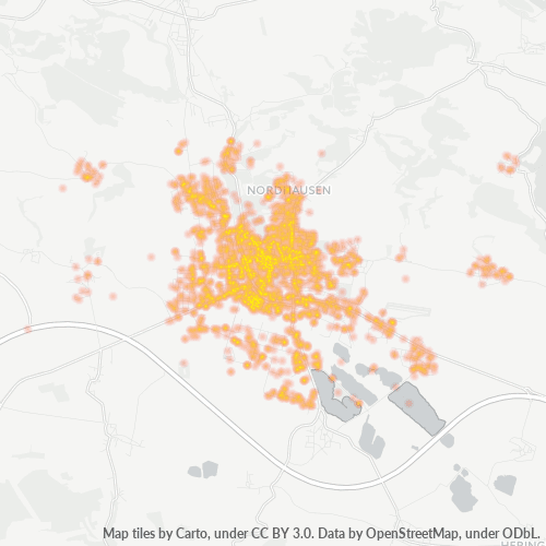 Heatmap für plz 99734