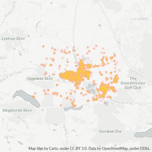 3540 Heatmap over forretningstæthed