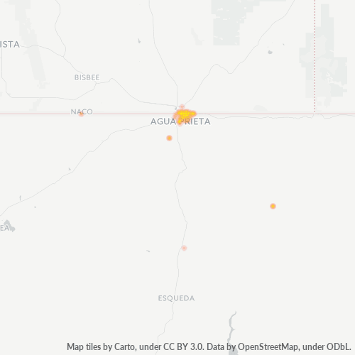 84200 Mapa de calor de densidad empresarial